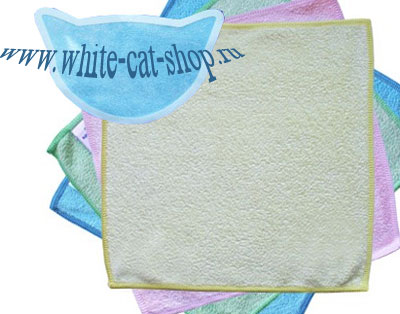 Комплект из 4 салфеток разных цветов Белый кот плюс СМАРТ 20х20 см 